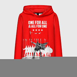 Толстовка-худи мужская One for all & all for one, цвет: 3D-черный