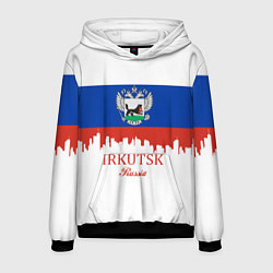 Толстовка-худи мужская Irkutsk: Russia, цвет: 3D-черный