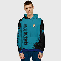 Толстовка-худи мужская Real madrid - grange style, цвет: 3D-синий — фото 2