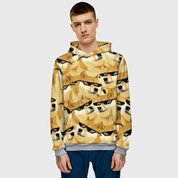 Толстовка-худи мужская Doge: Deal with it, цвет: 3D-меланж — фото 2