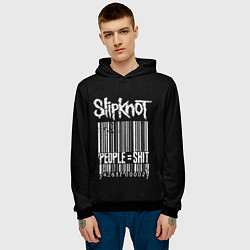Толстовка-худи мужская Slipknot: People Shit цвета 3D-черный — фото 2
