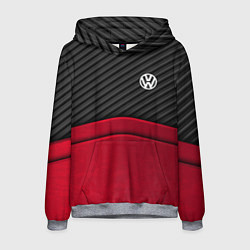 Толстовка-худи мужская Volkswagen: Red Carbon, цвет: 3D-меланж