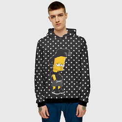 Толстовка-худи мужская Барт с дредами, цвет: 3D-черный — фото 2