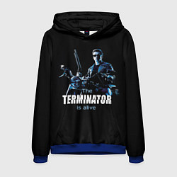 Толстовка-худи мужская Terminator: Is alive, цвет: 3D-синий