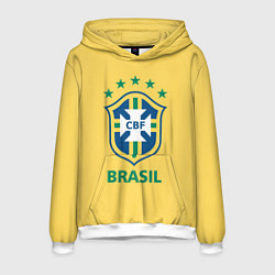 Толстовка-худи мужская Brazil Team, цвет: 3D-белый
