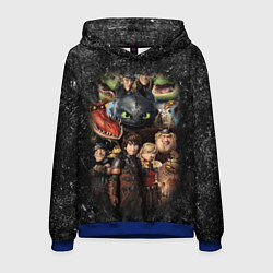 Толстовка-худи мужская How to Train Your Dragon, цвет: 3D-синий