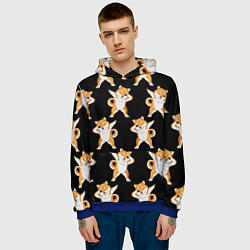 Толстовка-худи мужская Foxes Dab, цвет: 3D-синий — фото 2