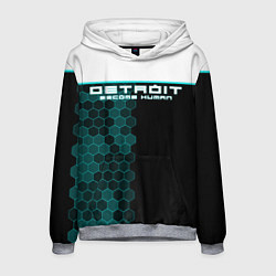Толстовка-худи мужская Detroit: Cyber Hexagons, цвет: 3D-меланж