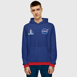 Толстовка-худи мужская NASA: Special Form, цвет: 3D-красный — фото 2