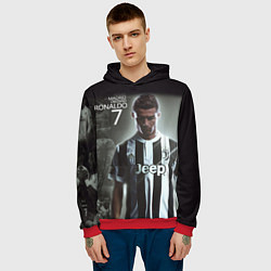 Толстовка-худи мужская RONALDO 7, цвет: 3D-красный — фото 2