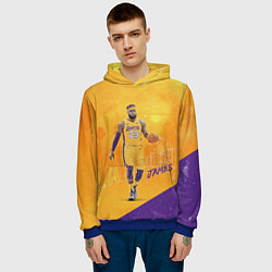 Толстовка-худи мужская LeBron James: NBA Star, цвет: 3D-синий — фото 2