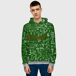 Толстовка-худи мужская E=mc2: Green Style, цвет: 3D-меланж — фото 2