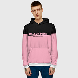Толстовка-худи мужская Black Pink: In Your Area, цвет: 3D-белый — фото 2