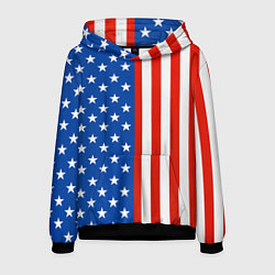 Толстовка-худи мужская American Patriot, цвет: 3D-черный