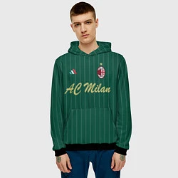 Толстовка-худи мужская AC Milan: Green Form, цвет: 3D-черный — фото 2