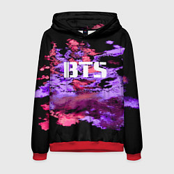 Толстовка-худи мужская BTS: Black & Pink, цвет: 3D-красный