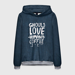 Толстовка-худи мужская Ghouls Love Coffee, цвет: 3D-меланж