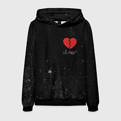 Толстовка-худи мужская Lil Peep: Broken Heart, цвет: 3D-черный