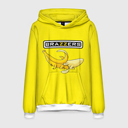 Толстовка-худи мужская Brazzers: Yellow Banana, цвет: 3D-белый