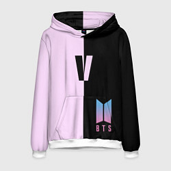 Толстовка-худи мужская BTS V, цвет: 3D-белый