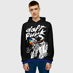 Толстовка-худи мужская Daft Punk: Our work is never over, цвет: 3D-синий — фото 2