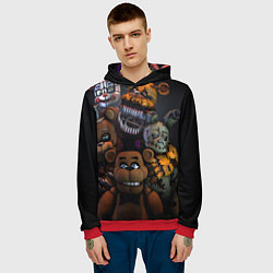 Толстовка-худи мужская Five Nights at Freddy's, цвет: 3D-красный — фото 2