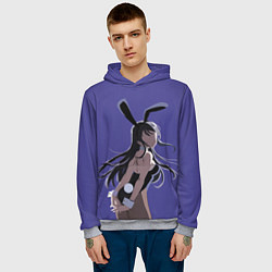 Толстовка-худи мужская Senpai Girl, цвет: 3D-меланж — фото 2