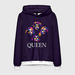 Толстовка-худи мужская Queen: Fan Art, цвет: 3D-белый