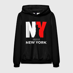 Толстовка-худи мужская New York City, цвет: 3D-черный
