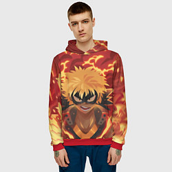 Толстовка-худи мужская Boku no Hero Academia, цвет: 3D-красный — фото 2