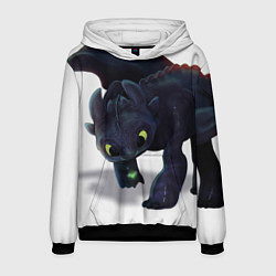 Толстовка-худи мужская Как приручить дракона, цвет: 3D-черный