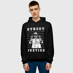 Толстовка-худи мужская Street Justice, цвет: 3D-черный — фото 2