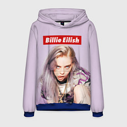 Толстовка-худи мужская Billie Eilish: Bored, цвет: 3D-синий