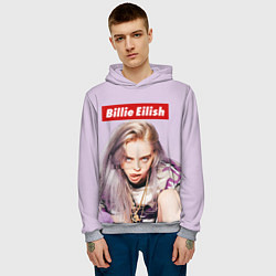 Толстовка-худи мужская Billie Eilish: Bored, цвет: 3D-меланж — фото 2