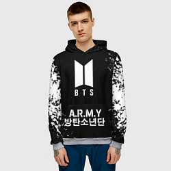 Толстовка-худи мужская BTS ARMY, цвет: 3D-меланж — фото 2