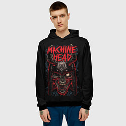 Толстовка-худи мужская Machine Head: Blooded Skull, цвет: 3D-черный — фото 2