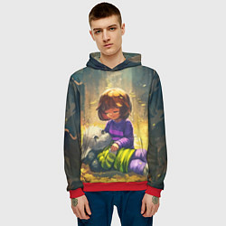 Толстовка-худи мужская Фриск и Азриэль, цвет: 3D-красный — фото 2