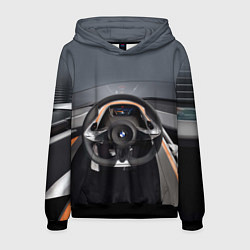 Толстовка-худи мужская BMW - salon, цвет: 3D-черный