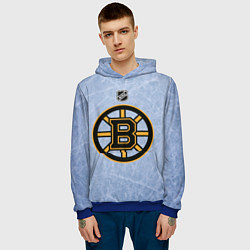 Толстовка-худи мужская Boston Bruins: Hot Ice, цвет: 3D-синий — фото 2
