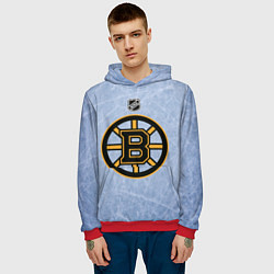 Толстовка-худи мужская Boston Bruins: Hot Ice, цвет: 3D-красный — фото 2