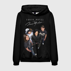 Толстовка-худи мужская Tokio Hotel pop-rock band, цвет: 3D-черный