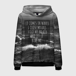 Толстовка-худи мужская Bring Me The Horizon - it comes in waves, цвет: 3D-черный