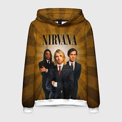 Толстовка-худи мужская Nirvana, цвет: 3D-белый