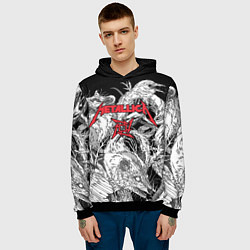 Толстовка-худи мужская Metallica крысы зомби, цвет: 3D-черный — фото 2