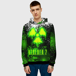 Толстовка-худи мужская S T A L K E R 2, цвет: 3D-черный — фото 2