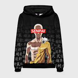 Толстовка-худи мужская SENPAI ONE PUNCH MAN, цвет: 3D-черный