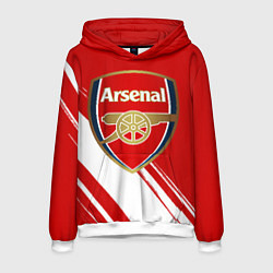 Толстовка-худи мужская Arsenal, цвет: 3D-белый