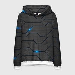 Толстовка-худи мужская Led подсветка, цвет: 3D-белый