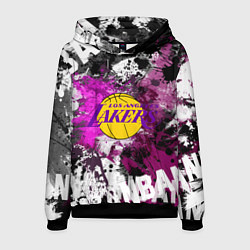 Толстовка-худи мужская Лос-Анджелес Лейкерс, Los Angeles Lakers, цвет: 3D-черный