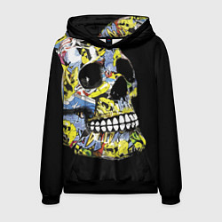 Толстовка-худи мужская Graffiti - Skull, цвет: 3D-черный
